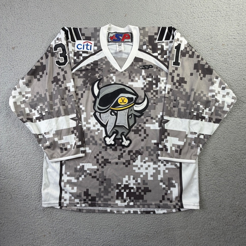 San Antonio Rampage AHL Hockey Team Jersey Military Appreciation Fight Strap 54